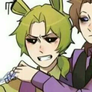 🌟 7a6a1d75 Springtrap Five Nights at Freddy's Animatronic, Kwaad, Horror, Spel, Mes telegram sticker