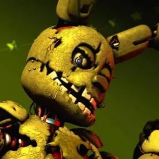 🌟 81efaaa8 Springtrap Five Nights at Freddy's Animatronic, Horror, Videogame, Konijn, Eng telegram sticker