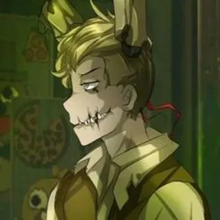 🌟 d1292ebb Springtrap Five Nights at Freddy's Horror, Animatronic, Konijn, Videogame, Eng telegram sticker