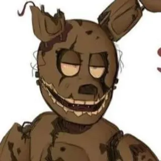 🌟 f04fe52e Springtrap Five Nights at Freddy's Animatronic, Horror, Kwaad, FNAF, Springtrap telegram sticker