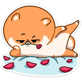 😏 167d23d5 cartoon, animal, hamster, romantic, rose, cute telegram sticker