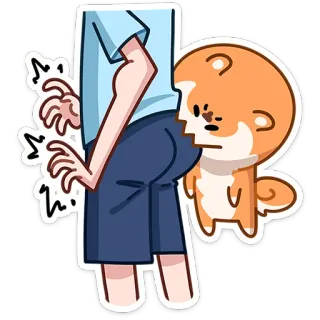 👹 c4e7fdc9 sticker, cartoon, dog, character, humor telegram sticker