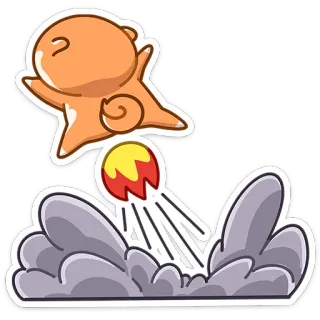 🚀 017fcfb1 cartoon, rocket, travel, smoke, cute, adventure, sticker telegram sticker