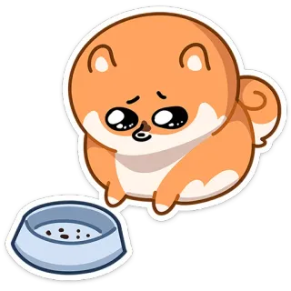 🥺 706df00d cute, dog, sad, hungry, animal, pet, kawaii telegram sticker