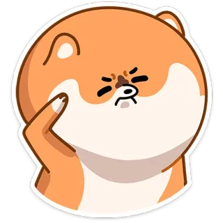 🫡 aaf2c9e7 dog, animal, sticker, cute, cartoon, expression, annoyed, pet telegram sticker
