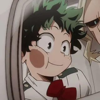 😌 4264c4a6 Izuku Midoriya My Hero Academia 动漫, 漫画, 我的英雄学院, 绿谷出久, Deku, 欧尔麦特 telegram sticker