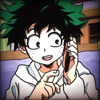📞 44541402 Izuku Midoriya My Hero Academia 动漫, 漫画, 我的英雄学院, 绿谷出久, 角色, 青少年, 粉丝艺术 telegram sticker