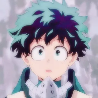 😟 4c2adbc0 Izuku Midoriya My Hero Academia 动漫, 漫画, 我的英雄学院, 绿谷出久, Deku telegram sticker