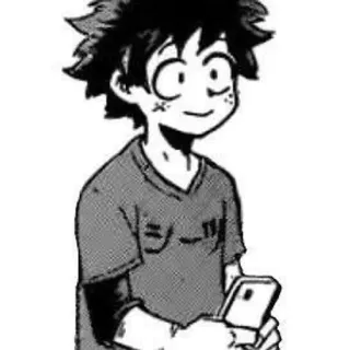 😉 55df8d2c Izuku Midoriya My Hero Academia シー!!! 动漫, 我的英雄学院, 绿谷出久, 漫画 telegram sticker