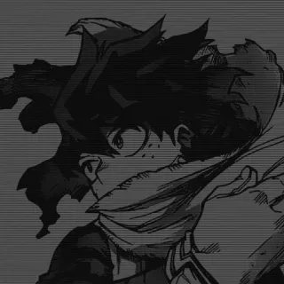 😔 58d7a4a3 Izuku Midoriya My Hero Academia 动漫, 漫画, 我的英雄学院, 绿谷出久, 德久, 英雄 telegram sticker