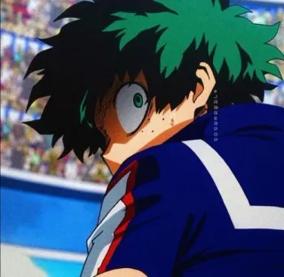 😳 65abad08 Izuku Midoriya My Hero Academia 动漫, 我的英雄学院, 绿谷出久, 绿谷, 英雄, 漫画 telegram sticker