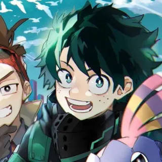 😊 762d7b74 Izuku Midoriya My Hero Academia 动漫, 我的英雄学院, 绿谷出久, Deku, 漫画, 英雄 telegram sticker