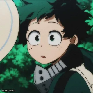 😟 82ae6615 Izuku Midoriya My Hero Academia 动漫, 我的英雄学院, 绿谷出久, 德久, 卡通, 漫画 telegram sticker