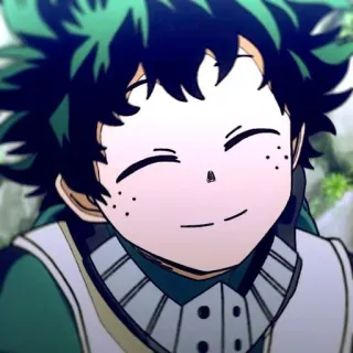 😊 a246c398 Izuku Midoriya My Hero Academia 动漫, 漫画, 英雄, 微笑, 德久 telegram sticker