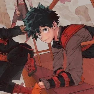 😊 a2c61ac8 Izuku Midoriya My Hero Academia 动漫, 漫画, 角色, 我的英雄学院, 绿谷出久, 粉丝艺术 telegram sticker