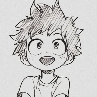 😆 ad54e9bd Izuku Midoriya My Hero Academia 动漫, 漫画, 我的英雄学院, 绿谷出久, 德久, 英雄 telegram sticker