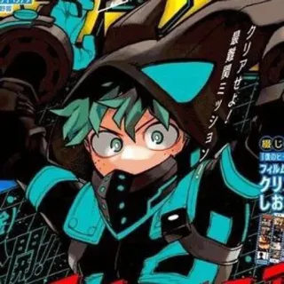 🐰 c1bf7c50 Izuku Midoriya My Hero Academia クリアせよ！ 动漫, 漫画, 超级英雄, 动作, 角色, Deku telegram sticker