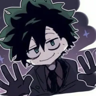 😏 d620a465 Izuku Midoriya My Hero Academia 动漫, 漫画, 我的英雄学院, 绿谷出久, 德久, 英雄 telegram sticker