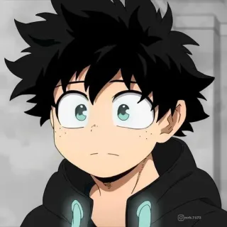 🙁 d6e35036 Izuku Midoriya My Hero Academia 动漫, 漫画, Deku, 绿谷出久, 我的英雄学院 telegram sticker