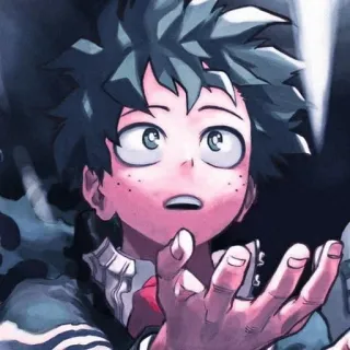 😟 ef0e4660 Izuku Midoriya My Hero Academia 动漫, 漫画, 我的英雄学院, 绿谷出久, 德久 telegram sticker