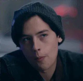 🍁 493d4ef6 Jughead Jones Riverdale drama adolescente, serie de TV, personaje, Cole Sprouse, retrato telegram sticker