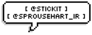 💭 8dd96c7e [ @STICKIT ]
[ @SPROUSEHART_IR ] Redes sociales, Nombre de usuario, Sticker, Pixel art telegram sticker
