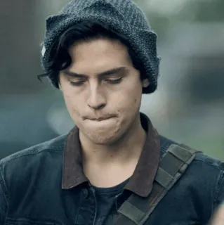 🍁 b9d1c7f1 Jughead Jones Riverdale Jughead Jones, Riverdale, Cole Sprouse, Serie TV, Drama adolescente, Personaje telegram sticker