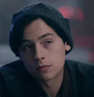 🍁 bb748714 Jughead Jones Riverdale Jughead, Riverdale, Drama adolescente, Cole Sprouse, Serie TV, Gorro, Retrato de personaje telegram sticker