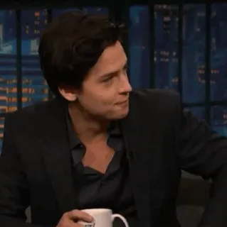 🍁 ea02a42b Cole Sprouse celebridad, actor, hombre, retrato, persona, entrevista telegram sticker