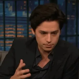 🍁 f155729f Cole Sprouse Cole Sprouse, actor, hombre, entrevista, persona, celebridad telegram sticker