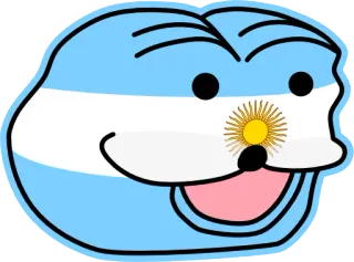 🇦🇷 2f128f60 阿根廷, 旗帜, 卡通, 太阳 telegram sticker