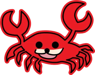 ♋ 7e49b1a8 螃蟹, 卡通, 海洋生物, 动物 telegram sticker