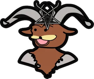 😈 a90eb753 山羊, 五角星, 卡通, 贴纸 telegram sticker