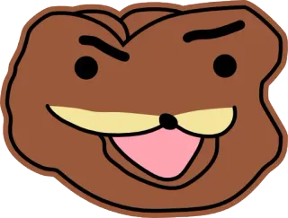 😠 e6b0b43e 卡通, 脸, 棕色, 表情, 贴纸 telegram sticker