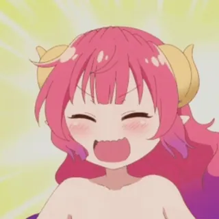 🧖‍♀ 110af20a Ilulu Miss Kobayashi's Dragon Maid Anime, Rồng, Dễ thương, Cô gái telegram sticker