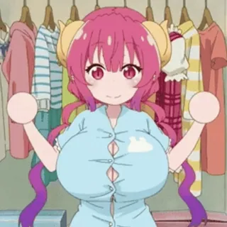 🍒 c3e445c1 Ilulu Miss Kobayashi's Dragon Maid Anime, Rồng, Cô gái, Nhân vật, Ilulu telegram sticker