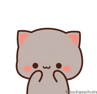 🔥 fb1d3971 gato, lindo, animal, kawaii, dibujo animado whatsapp sticker