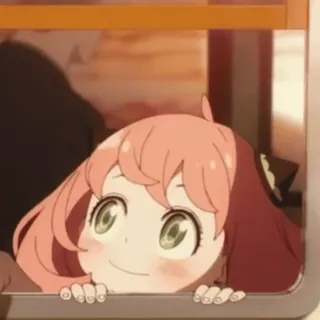 😊 0b6ca9b9 Anya Forger Spy x Family anime, cartoon, niedlich, Mädchen, spy x family, anya forger, lächelnd telegram sticker