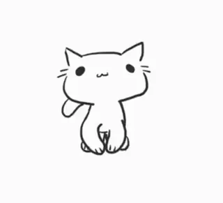 🖤 9fba136a mèo, hoạt hình, động vật, dễ thương, kawaii telegram sticker