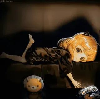 🥜 05585e42 Anya Anime, Cartoon, Mädchen, liegend, große Augen, süß whatsapp sticker