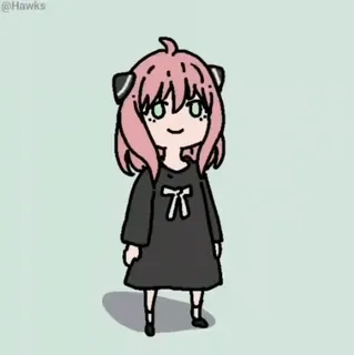 🥜 2910d98c Anya Forger Spy x Family Anime, Manga, Spy x Family, Anya, Forger, Süß, Chibi whatsapp sticker