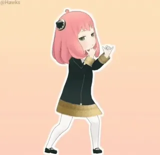 💃 320ec4d2 Anya Forger Spy x Family Anya Forger, Spy x Family, Anime, Cartoon, süß, Charakter whatsapp sticker