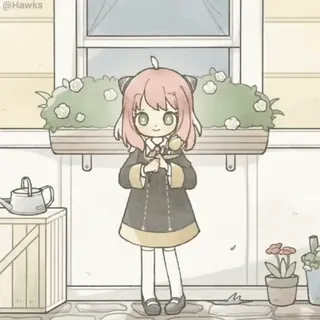 🙂 592e4b60 Anya Forger Spy x Family Anya Forger, Spy x Family, süß, Anime, Charakter, Mädchen, Illustration whatsapp sticker