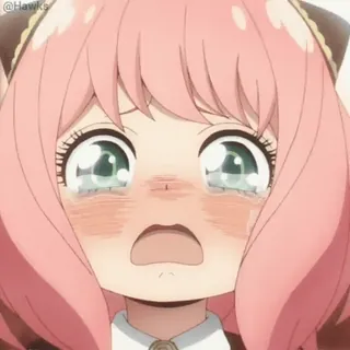 😭 8dc4955c Anya Forger Spy x Family Anime, Weinend, Traurig, Anya Forger, Spy x Family, Cartoon whatsapp sticker