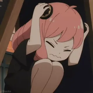 😖 ab666548 Anya Forger Spy × Family anime, cartoon, Mädchen, Spy Family, Anya Forger, besorgt, süß whatsapp sticker