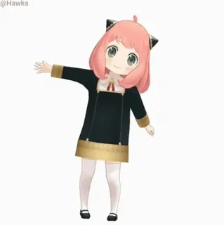 👋 d4c92e8f Anya Forger Spy x Family @Hawks Anime, Charakter, Spy x Family, Anya Forger, Cartoon, Aufkleber whatsapp sticker