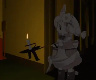 🕯 e4027b9b boneka, lilin, gelap, seram, figur, horor telegram sticker