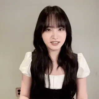 🤍 2f41a7f5 mulher, retrato, menina, asiática, coreana, sorriso whatsapp sticker