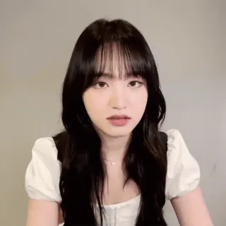 🤍 6e7ff804 mulher, retrato, rosto, pessoa, cabelo, jovem, coreana, feminino whatsapp sticker