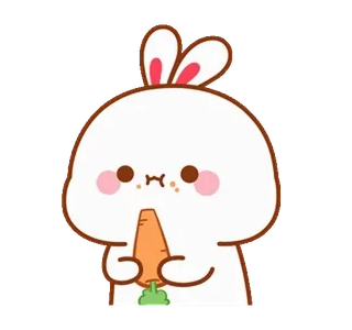 🥕 05651831 conejo, conejito, zanahoria, lindo, animal, dibujos animados telegram sticker